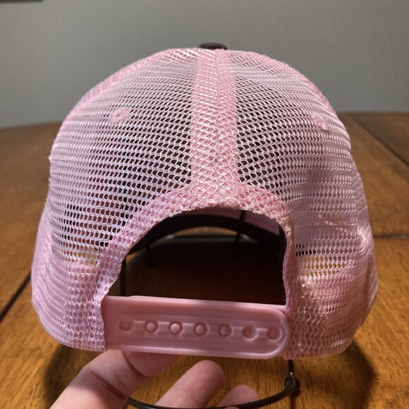 JOHN DEERE Brown & Pink Trucker Style Cap/Hat Snapback - Picture 5 of 7